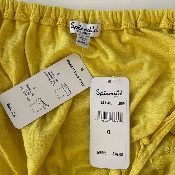 NWT Splendid Senorita Off-Shoulder Top, Sz XL - Picture 4 of 8